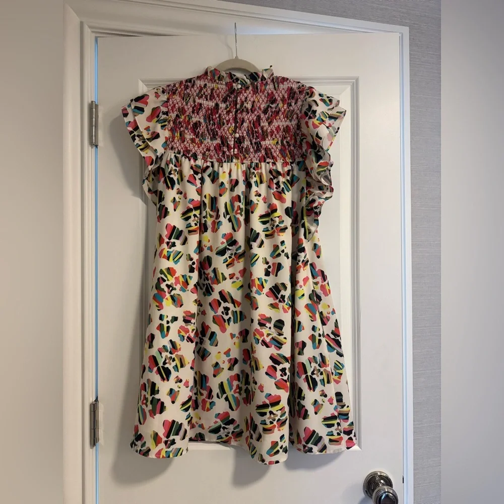 CROSBY by Mollie Burch Multicolor Ruffle Sleeve Dress - Picture 7 of 7